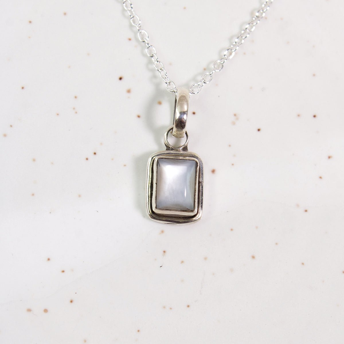 "Charm" Dainty Black Moonstone Necklace | Love + Lark - Muse + Moonstone