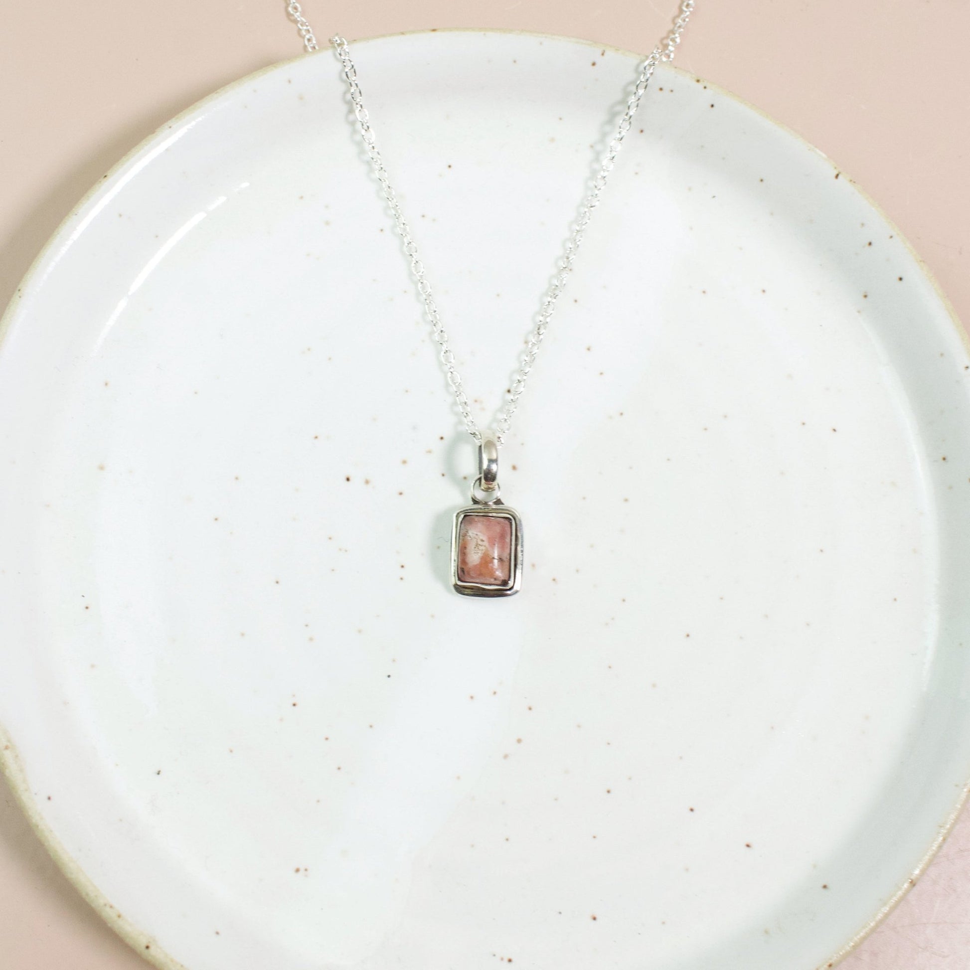 "Charm" Dainty Rhodochrosite Necklace | Love + Lark - Muse + Moonstone