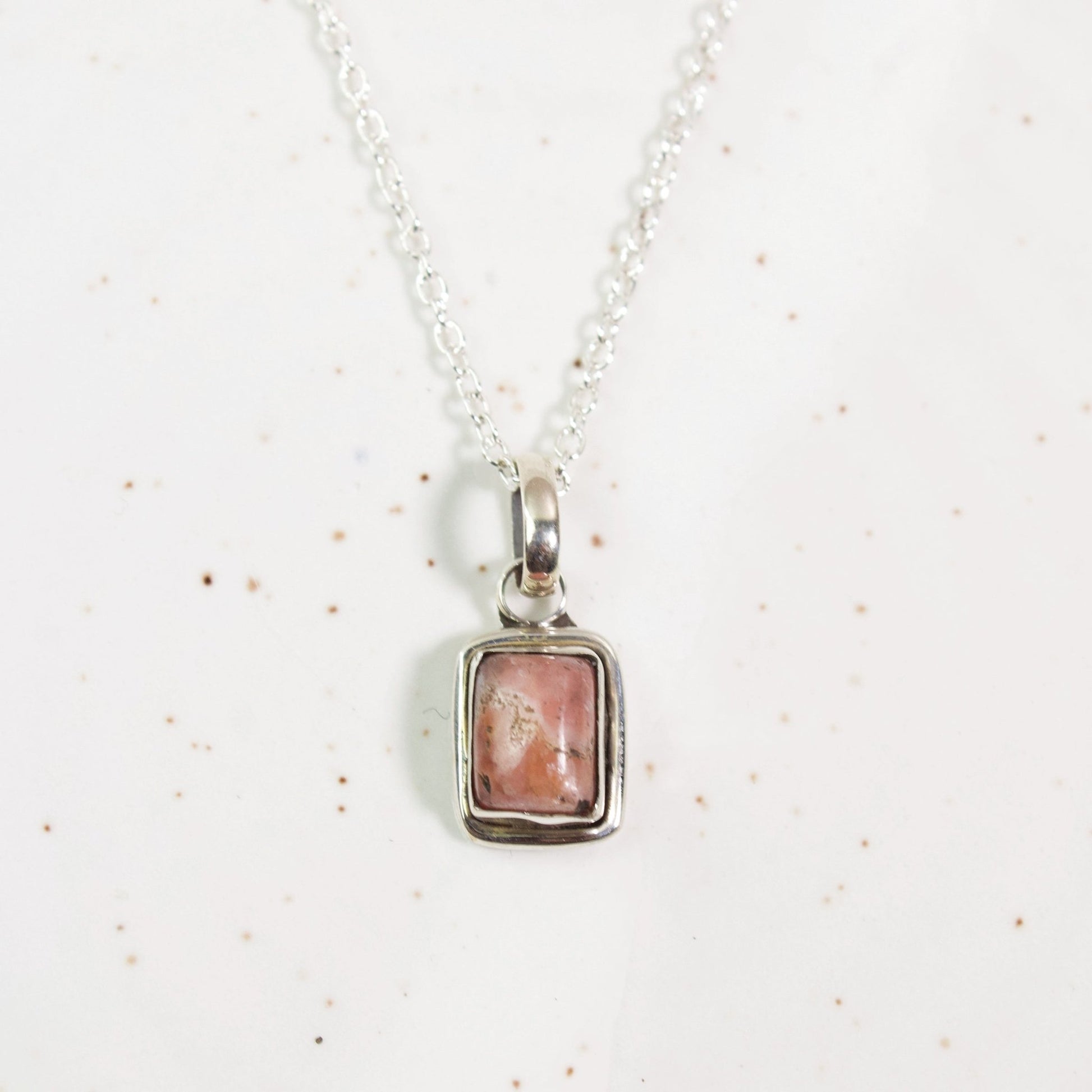 "Charm" Dainty Rhodochrosite Necklace | Love + Lark - Muse + Moonstone