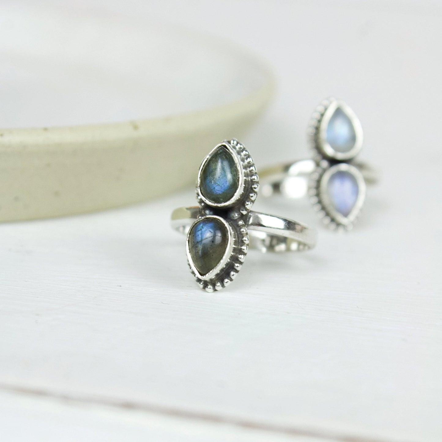 "Duality" Labradorite Cabochon Ring | Love + Lark - Muse + Moonstone