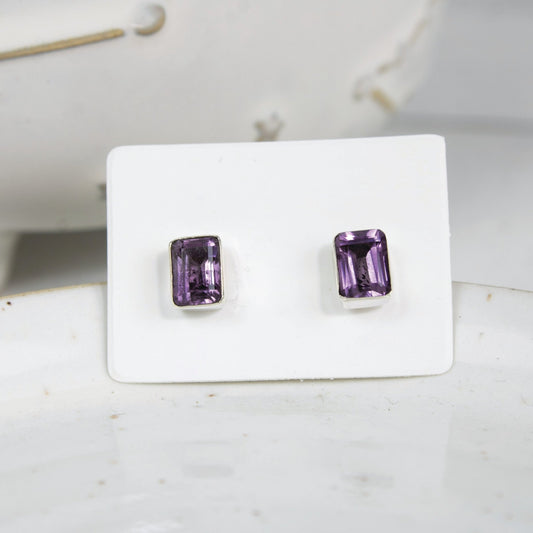 "Empress" Amethyst Stud Earrings | Love + Lark - Muse + Moonstone