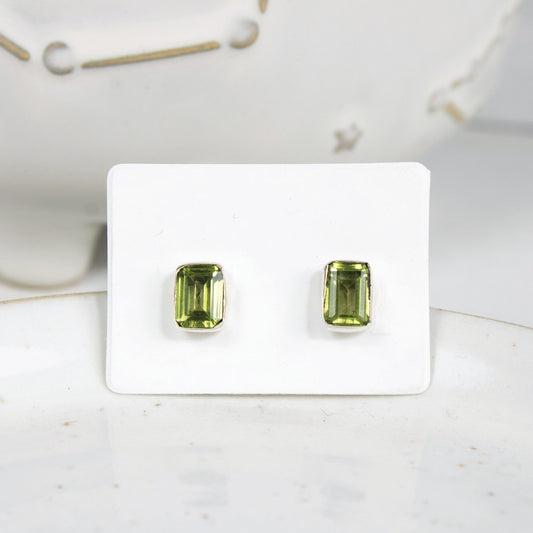 "Empress" Peridot Stud Earrings | Love + Lark - Muse + Moonstone