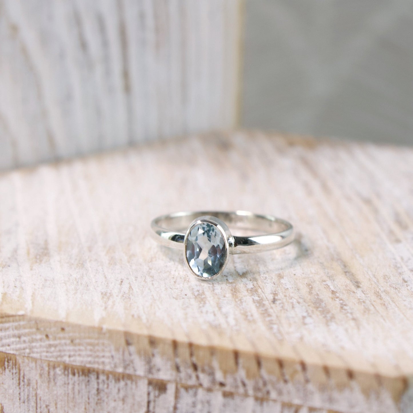 "Enlighten" Oval Cut Blue Topaz Ring | Love + Lark - Muse + Moonstone