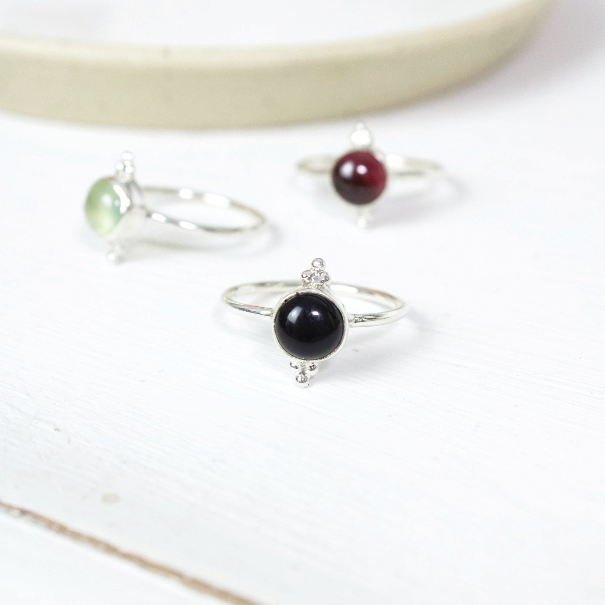 "Full Circle" Black Onyx Cabochon Ring | Love + Lark - Muse + Moonstone