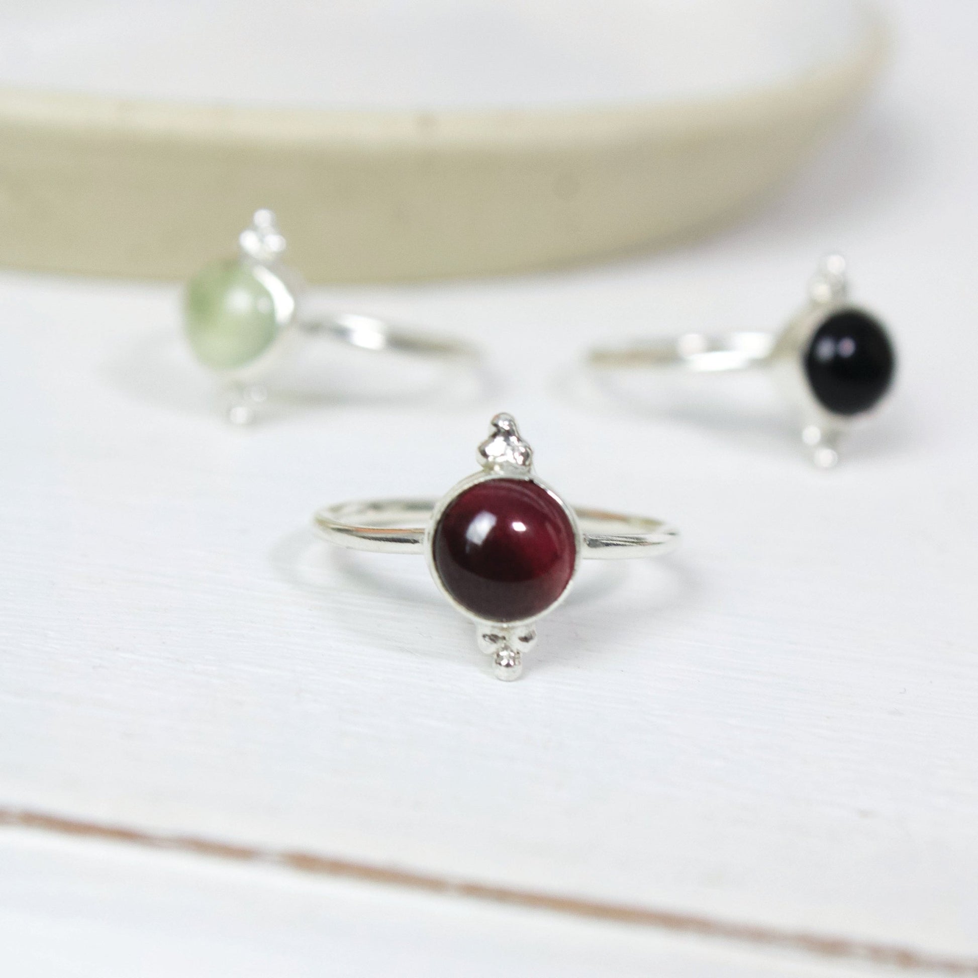 "Full Circle" Garnet Cabochon Ring | Love + Lark - Muse + Moonstone