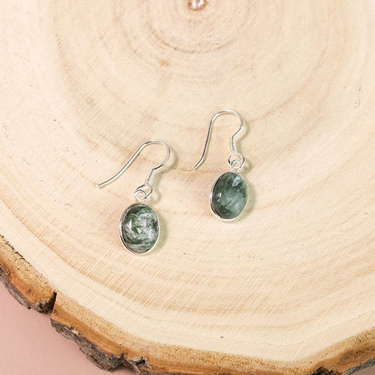 "Mirror" Seraphinite Earrings | Love + Lark - Muse + Moonstone