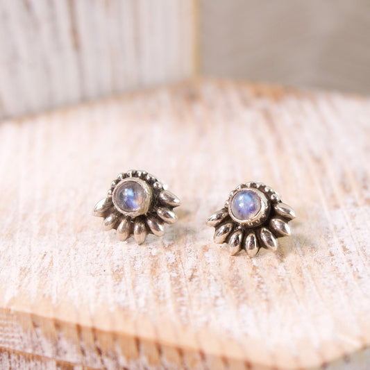 "Radiance" Moonstone Stud Earrings | Love + Lark - Muse + Moonstone