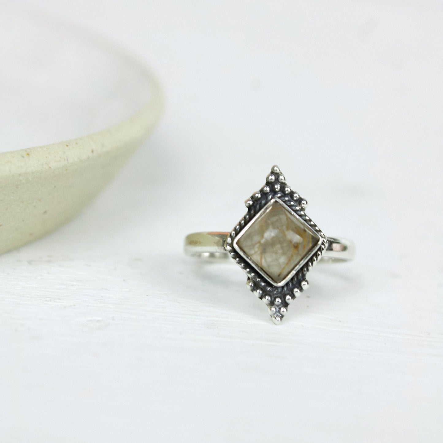 "Reincarnation" Rutilated Quartz Ring | Love + Lark - Muse + Moonstone