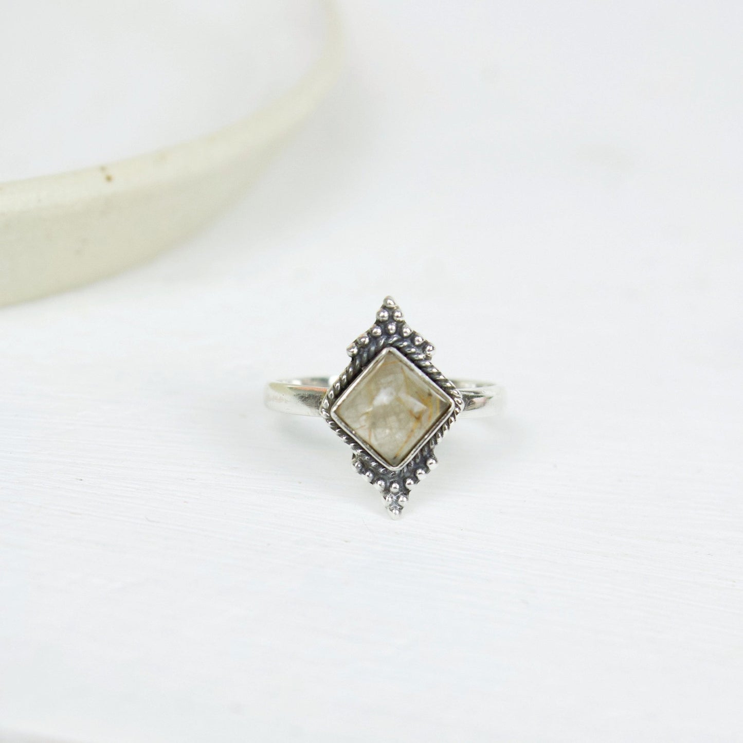 "Reincarnation" Rutilated Quartz Ring | Love + Lark - Muse + Moonstone