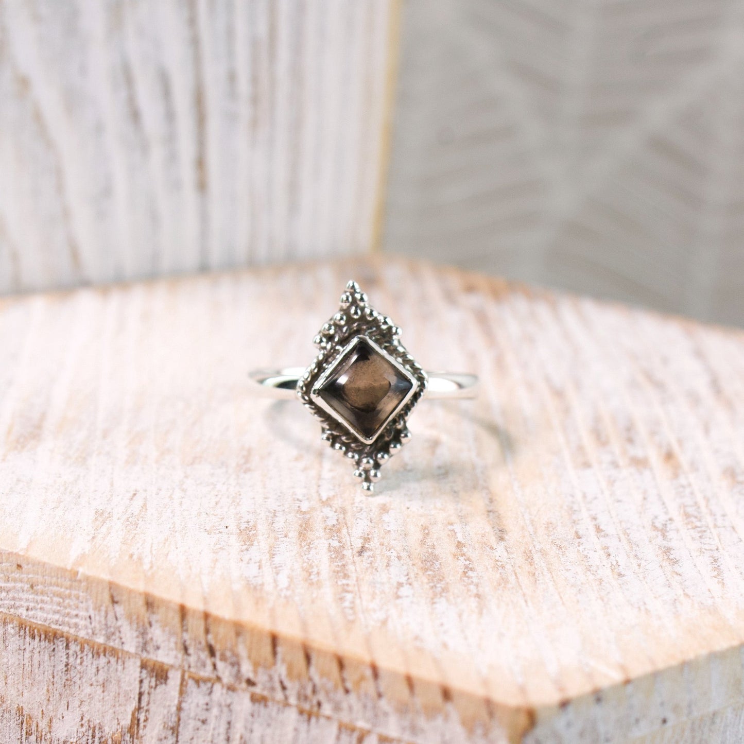 "Reincarnation" Smoky Quartz Ring | Love + Lark - Muse + Moonstone