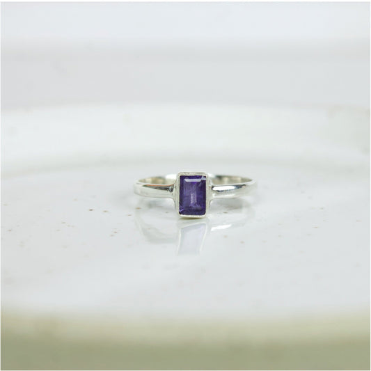 "Serendipity" Bezel Cut Iolite Ring | Love + Lark - Muse + Moonstone