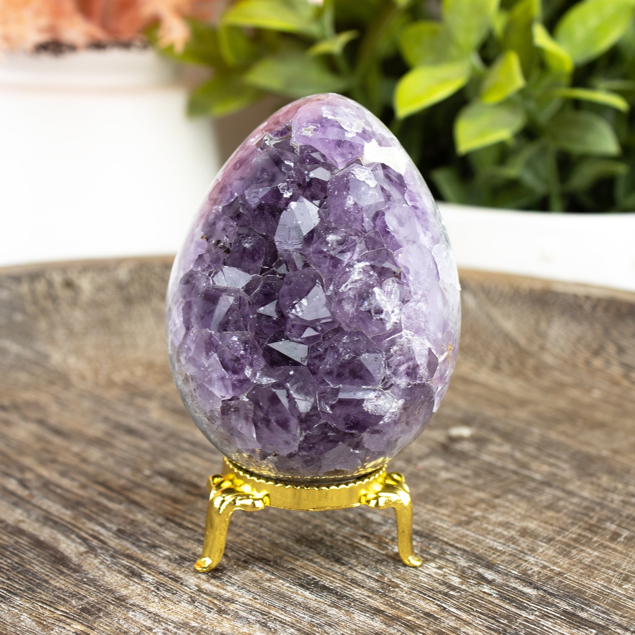 Flashy Amethyst Crystal Egg store 54MM