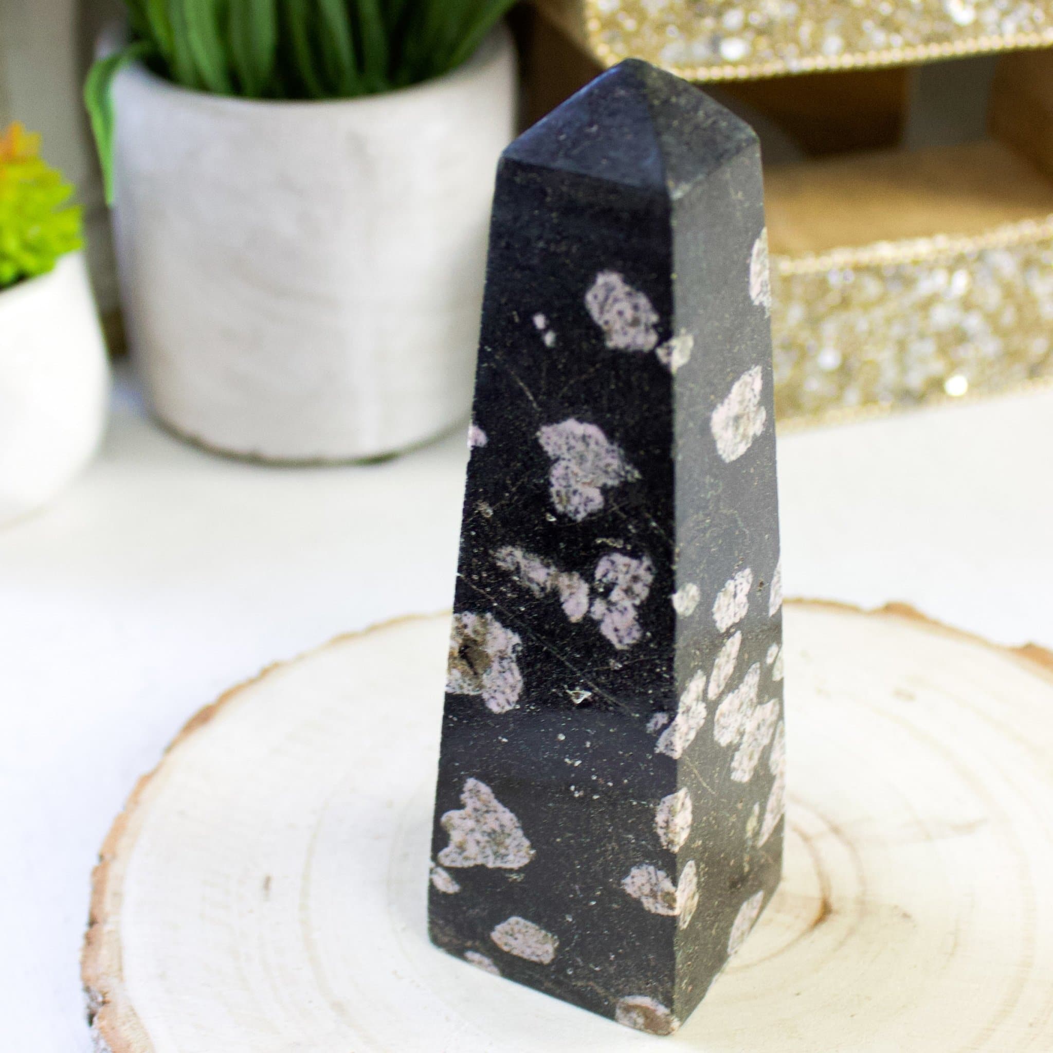 Snowflake Obsidian - Muse + Moonstone Crystals